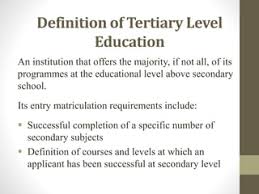 tertiary education